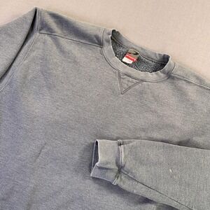 Pro Spirit Sweatshirt Mens 2XL Gray Blank Crewneck Fleece Pullover Solid Y2K